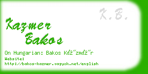 kazmer bakos business card